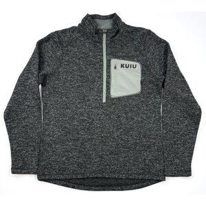 KUIU Mens Base Camp Pullover Sweater High Loft Fleece Half Zip Sz Medium Hunting